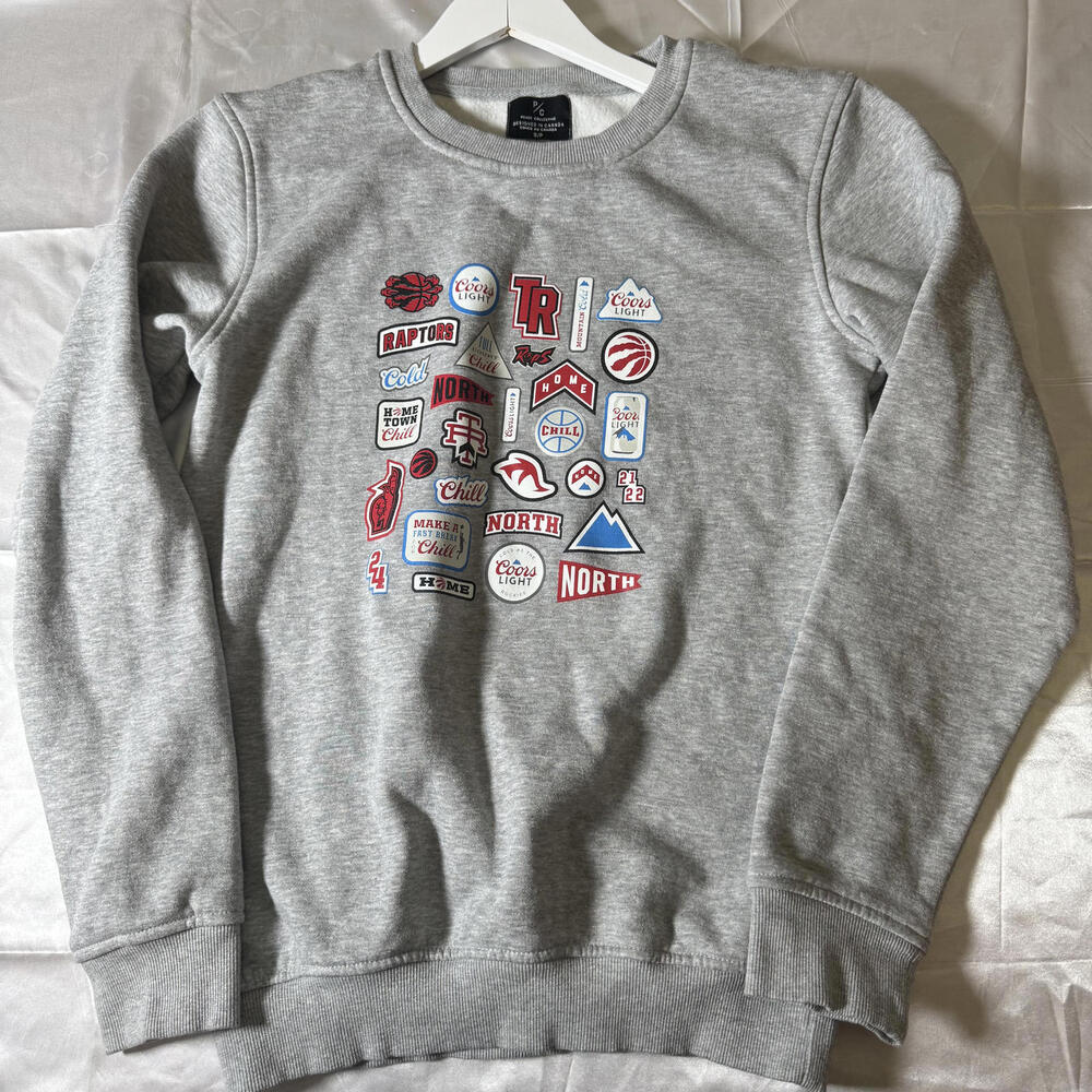 Peace Collective Toronto Raptors x Coors Light Crewneck Sweatshirt Grey S